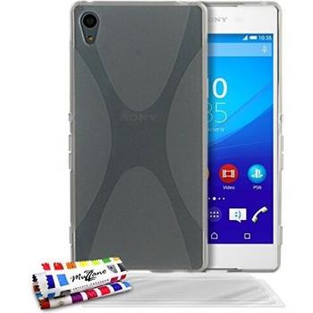 Muzzano F2373198 - Funda para Sony Xperia Z3 Plus / Xperia Z4 + 3 protecciones de pantalla, color gris