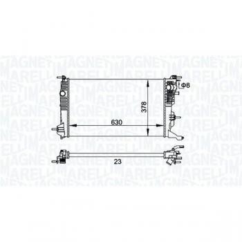 Radiador de refrigeración del motor MAGNETI MARELLI 350213158300
