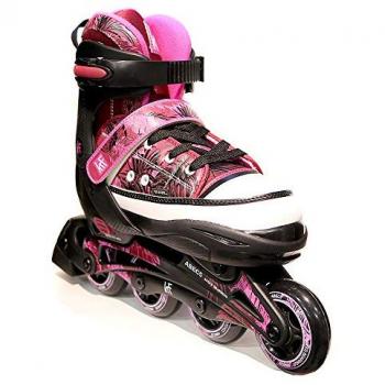 Patines en Línea Ajustables Krf Jungle Rosa (Tamaño L 37-40)