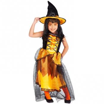 Disfraz de Bruja Chic Naranja para niña de Rubie's