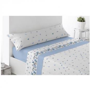 Juego de Sábanas Térmicas de Tejido Polar Pirineo - 3 Piezas Suaves y Cálidas para Cama Individual y Matrimonio (Barbate Azul, Cama 90/105 cm)