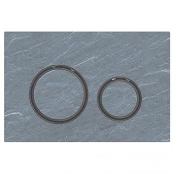 Placa de Accionamiento Geberit Sigma21 Doble Descarga, Color Negro Cromado y Mustang Ardoise - 115.651.JM.1