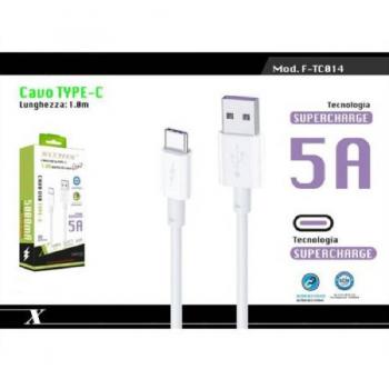 Cable Tipo-C 1mt Supercarga Carga Rápida 5A Datos Smartphone Maxtech F-tc014