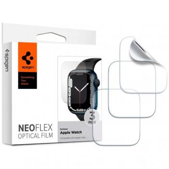 Protector de Pantalla Spigen Neo Flex para Apple Watch Series 9/8/SE (2022)/7/SE/6/5/4 - 41mm, 40mm - 3 Unidades.