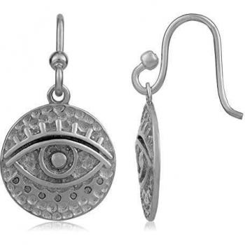 Córdoba Jewels | Pendientes en plata de ley 925 con diseño Ojo Hippie Silver