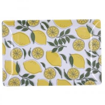 Bandeja Rectangular de Melamina QUID SICILIA 30x20x2cm Blanco Brillo Extra Fuerte 100% Melamina No Apto Microondas