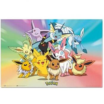Póster Pokemon Eevee Evolutions Gotta Catch 'Em All! - Lamina decorativa/Póster Grupo Erik - Producto