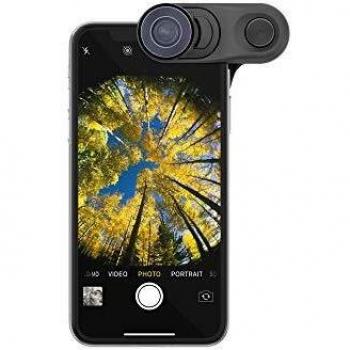 Olloclip - Clip with Fisheye, Super Wide and Macro 15x Lenses | Increase the Quality of Photos and Videos | Ideal for Group Selfies and Landscapes | Compatible only with iPhoneXS