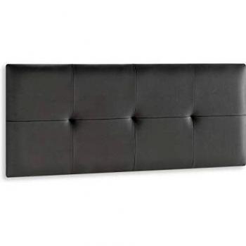 DISTRIGAL, S.L. Cabecero Cama Matrimonio tapizado en símil Piel Color Grafito, Cabezal Modelo Deva, Medidas: 114,5 cm