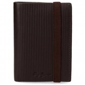 Pepe Jeans Stripe Colors Monedero, 12 cm, 0.1 Litros, Marrón