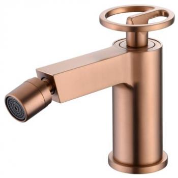 IMEX Monomando Bidé Olimpo Oro Rosa Cepillado