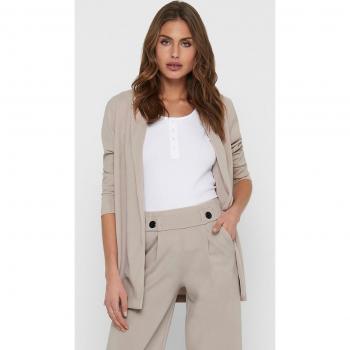 Blazer ligero de mujer fluido con cuello solapas en color taupe