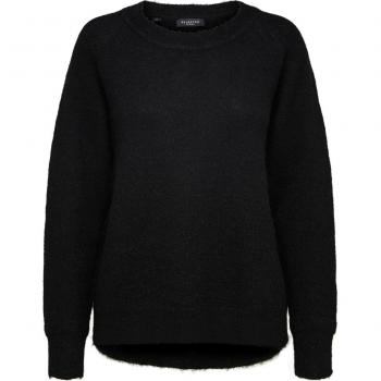 Selected Lulu Women's Alpaca Blend Sweater - Black - XL