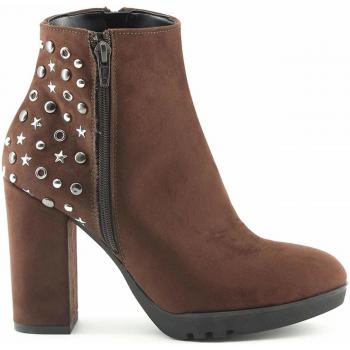 Made in Italia DORA Brown Studded Heeled Ankle Boots EU40 (Size 10 US)