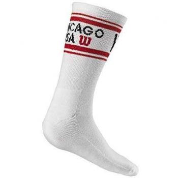 Wilson M Since 1914 Crew Sock 1Pr/PK Calcetines, Hombre, White Red, S/M