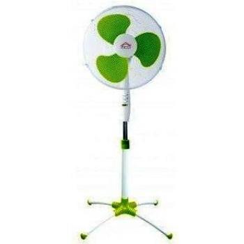 Ventilador de Pie DCG VE1626 40cm con 3 Velocidades, Oscilante y Altura Ajustable en Verde y Blanco