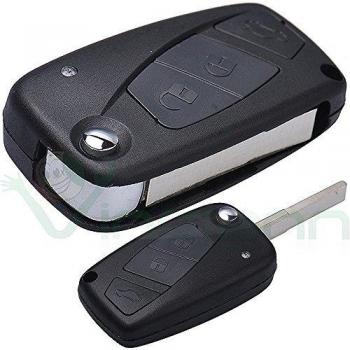 Carcasa dura para llaves, mando a distancia, 3 botones, plegable, compatible con Fiat Grande Punto Stilo Panda Idea Doblo Ulysse Ducato