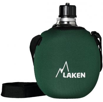 Laken Clásica, Cantimplora de Aluminio con Fonda de Neoppreno, Verde, 1 L