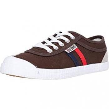 Zapatillas Retro Kawasaki Unisex Marrón Chocolate K192496 - Tela, Plano, Cordones, Casual, Talla 37