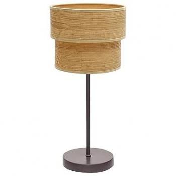 Lámpara de Mesa Sobremesa Doble Smile Marrón/Madera Clara 44x18x18 cm - Diseño Moderno