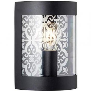 Aplique de Exterior Brilliant Lison Negro Metal E27 1x40W