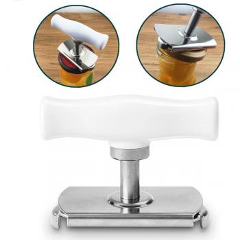 TIANOR Ajustable Acero Inoxidable Abrebotellas Abrelatas- Abrebotellas Abrelatas Abridor de Botellas o Tarros Jar Opener para Todo Tipo de Tarros - Multi Abridor de botellas universal Abrebotellas tarro abrelatas, aplicar a la tapa de los 3 cm a 9.5 cm de