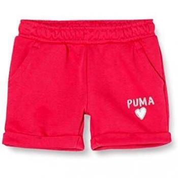 PUMA Alpha Shorts G Pantalones Cortos, Niñas, Bright Rose, 140