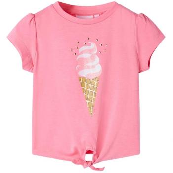 Camiseta infantil rosa brillante fluorescente 128