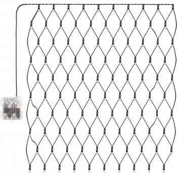 Cortina de Luz LED Fría 160 Luces 200x150cm con Control Remoto y Temporizador, IP44, Múltiples Modos de Iluminación