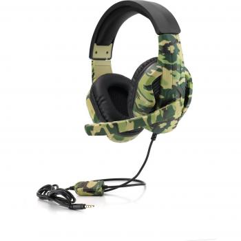Auriculares de camuflaje con cable de 3,5mm para Gamer, estéreo montados en la cabeza, compatibles con ordenador, PS4, PS3, Xbox y Switch