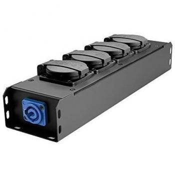 Adam Hall PROPORT 4 Power Distribution Multi-Socket Strip with Powercon and Schuko Outlets