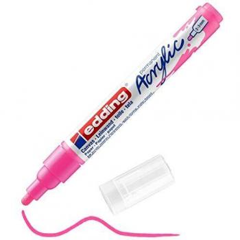 Marcador Acrílico Edding 5100 Medium Neon Rosa - Punta Redonda 2-3 mm
