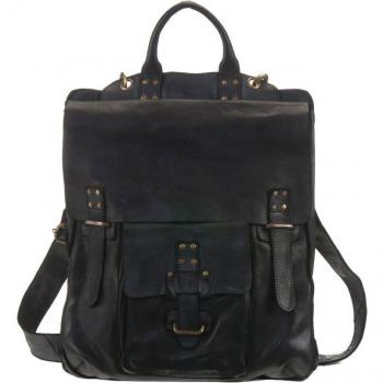 Bolso/Mochila de Piel Convertible en Negro