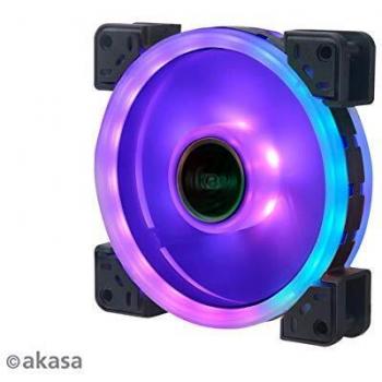 Akasa VEGAS TLY | Addressable RGB Fan | aRGB Cooling Fan | Low Noise | Dual Sided Illumination | Rubber Damping Pads | 140mm | AK-FN103