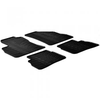 Alfombrillas de Goma para Fiat Doblo 5 Puertas (2010 en adelante) y Opel Combo 5 Puertas (2011 en adelante) - Half Cargo con Perfil T (4 piezas + clips de montaje)