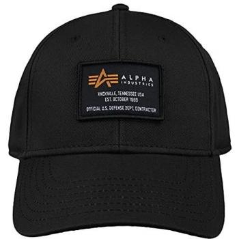 Alpha Industries Black Crew Snapback Baseball Cap
