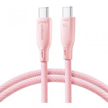 Cable USB-C 60W Transferencia Rápida Multicolor 1m Rosa