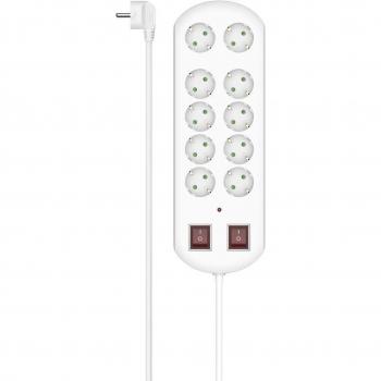Regleta Hama 00223163, 10 tomas, 2 m, Blanco