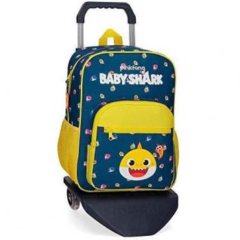 BABY SHARK Mochila 38cm con Carro My Good Friend, color Azul