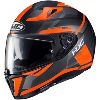 Casco de moto HJC i70 ELIM MC6HSF, Negro/Oroange, L