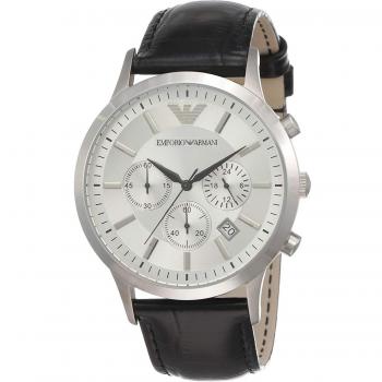 Emporio Armani Men's Chronograph Watch AR2432 - Silver/Black/Silver - 42mm