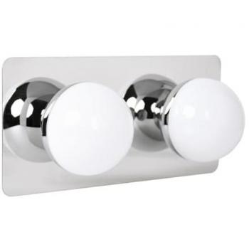 Aplique de pared LED SIRLA 2x5W 1100lm 4000K IP44 cromo 10x5x10cm