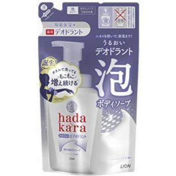 LION Hadakara Herbal Body Soap Deodorant Foam Refill 440ml (Quasi-drug)