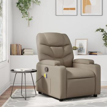Silla de masaje reclinable en cuero simulado color capuchino Vidaxl Marrón