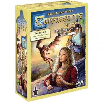 Carcassonne Expansion 3: The Princess & The Dragon - Board Game Expansion | Z-Man Games | Ages 7 and up | 2-6 Players | 45 Minutes Playing Time