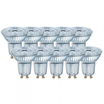 Osram Base PAR16 Lámpara reflectora LED GU10 4.3W 2700K 350lm 10 piezas