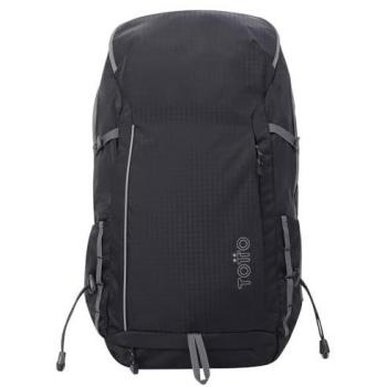 Mochila de senderismo TOTTO Summit 20, color negro, capacidad 20L, espaldar acolchado con flujo de aire, correa de pecho, bolsillo para botella, bolsa impermeable, apertura superior y resistente