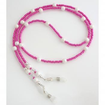 'Gafas Banda/collar de perlas de cristal Rosa de color blanco de BR 4360