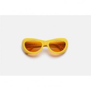 Marni Yellow Rushes Sunglasses, Female, Yellow, Size: 59 MM