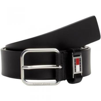 Cinturón de Piel Tommy Jeans Scanton 3.5 para Hombre, Negro, 100 cm